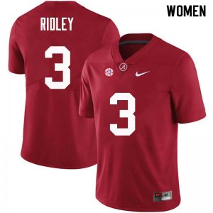 NCAA Women's Alabama Crimson Tide #3 Calvin Ridley Stitched College Nike Authentic Crimson Football Jersey NM17R04UX